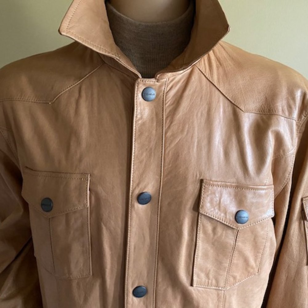 Daniel Cremieux Leather Shirt Jacket - Picture 7 of 14